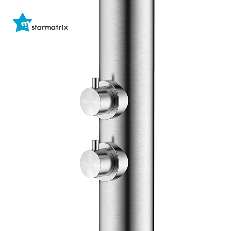 STARMATRIX SS1107 outdoor pool shower 316 stainless outdoor shower panel 316 stainless floor mounted  outdoor beach shower