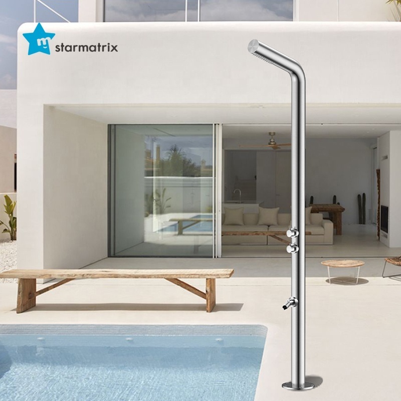 STARMATRIX SS1107 outdoor pool shower 316 stainless outdoor shower panel 316 stainless floor mounted  outdoor beach shower