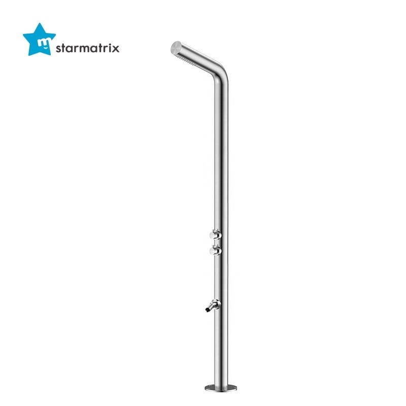 STARMATRIX SS1107 outdoor pool shower 316 stainless outdoor shower panel 316 stainless floor mounted  outdoor beach shower