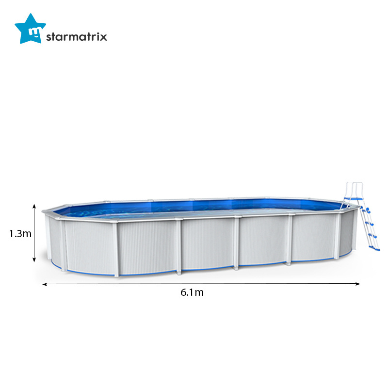 STARMATRIX PSP613613B/BW Swimming Pool Set Hard Side Pool with Ladder and Cover summer wave 22 x 52 pool