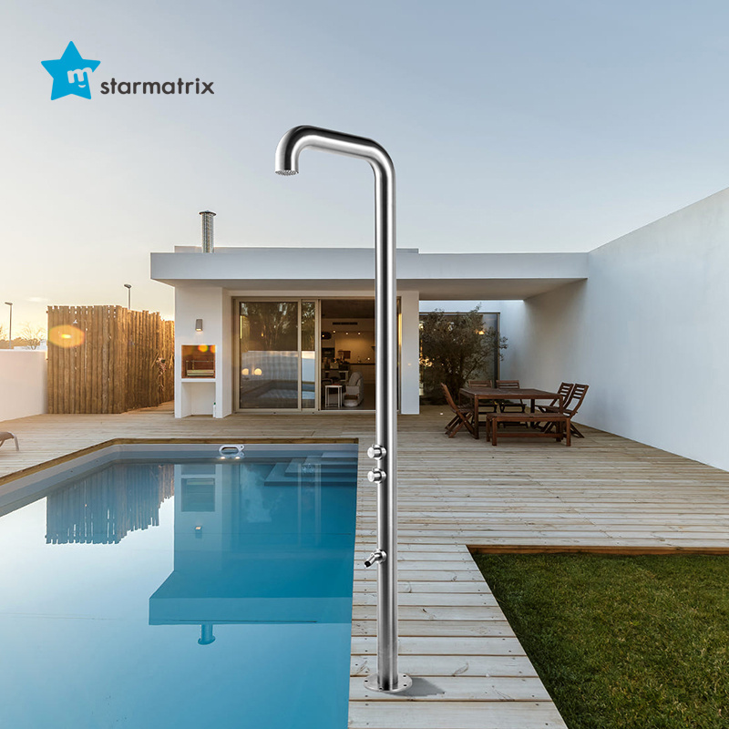 STARMATRIX SS1104 Bath Pressure Garden Beach Stainless Steel Pool Beach Outdoor Shower For Swimming Pool And Garden