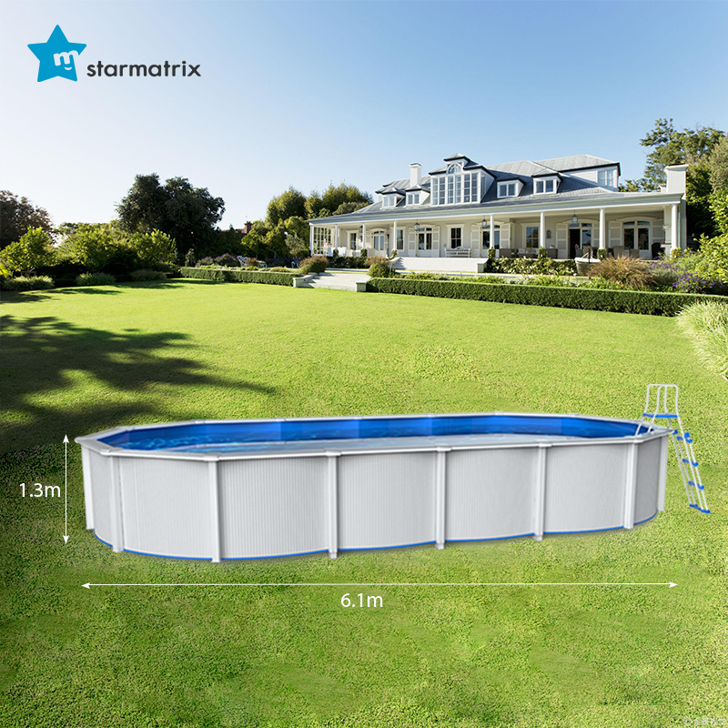 STARMATRIX PSP613613B/BW Swimming Pool Set Hard Side Pool with Ladder and Cover summer wave 22 x 52 pool