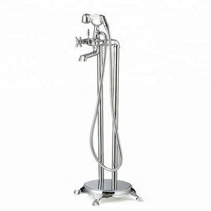 SM23011A1 Telephone design style hot sale antique clawfoot bathtub shower mixer floor mounted tap free stand faucet