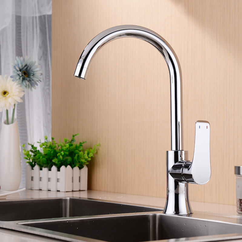 UPC cheap price Brass and 304 stain less deck mount industrial single handle tap durable kitchen water sink mixer faucet