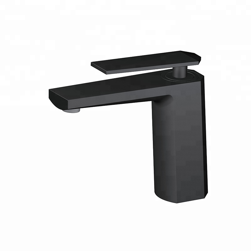 5 stars Hotel standard black brass luxury matt modern bathroom sink deck mount countertop wash basin faucet