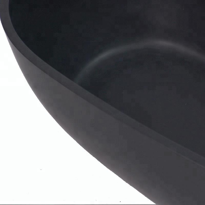 SM-8608 Good Price Luxury Marble Pure Black Stone Bathtub