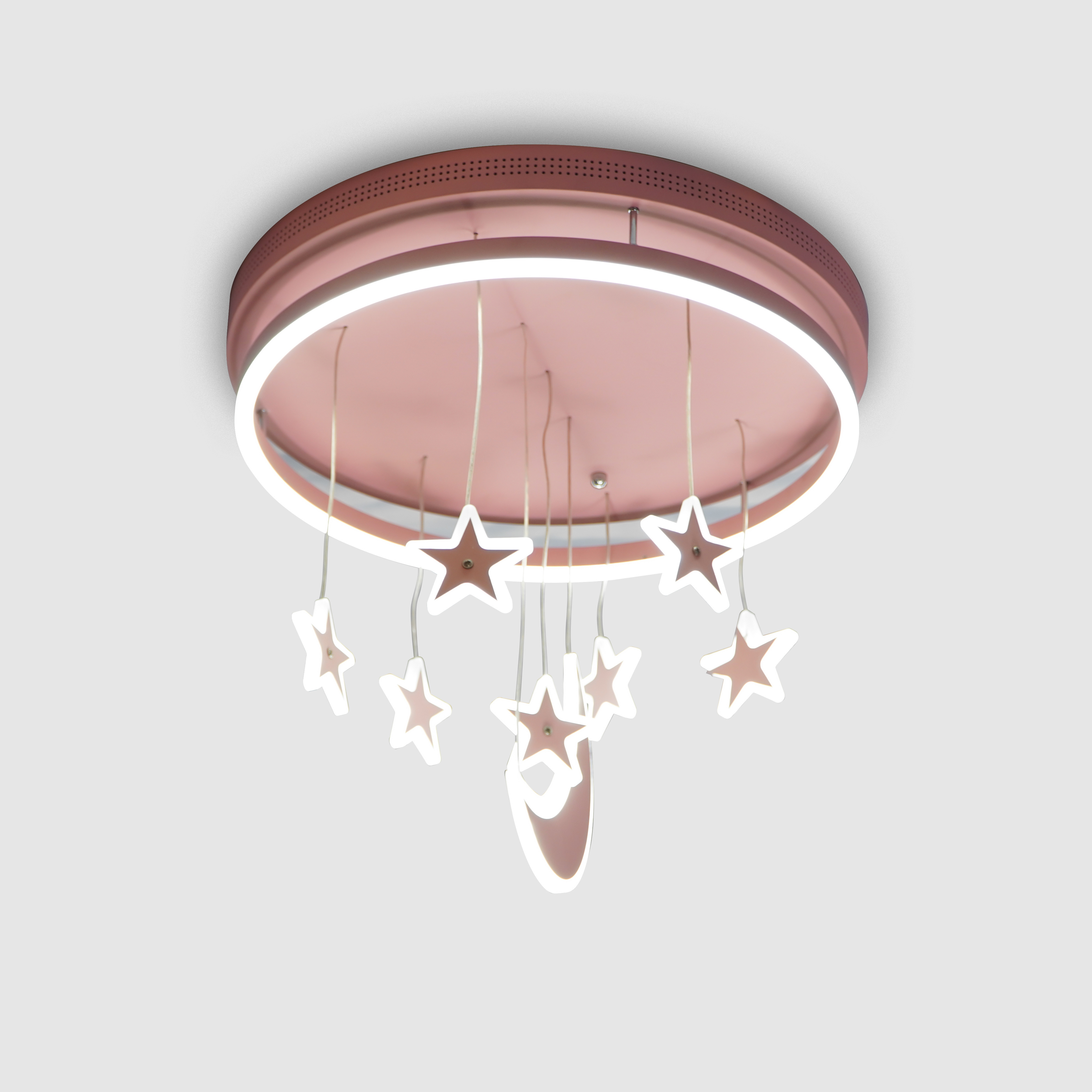 customized 3000/4000/6000 color temperature pink modern ceiling chandelier light for kid room