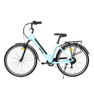 DOMLIN 700C Integrated Lithium Battery Steel Electric Bicycle Lady City Bike