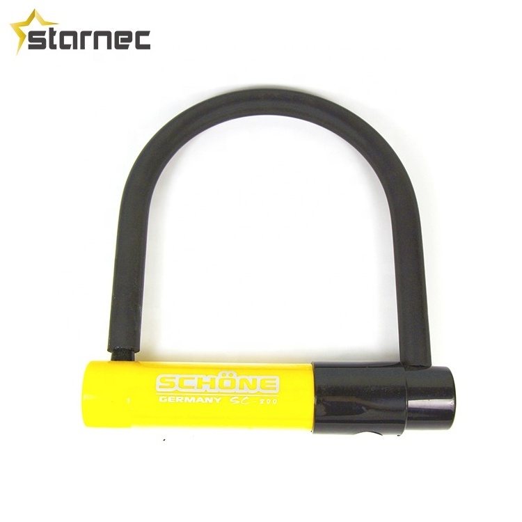 16mm U Shackle Bike Security Smart Bicycle Lock With 2 Brass Keys U Lock Bike Lock