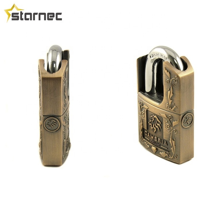 YEHA Extra High Security Heavy Duty Shackle Protected Solid Brass Padlock with double locking Harden Steel Shackle