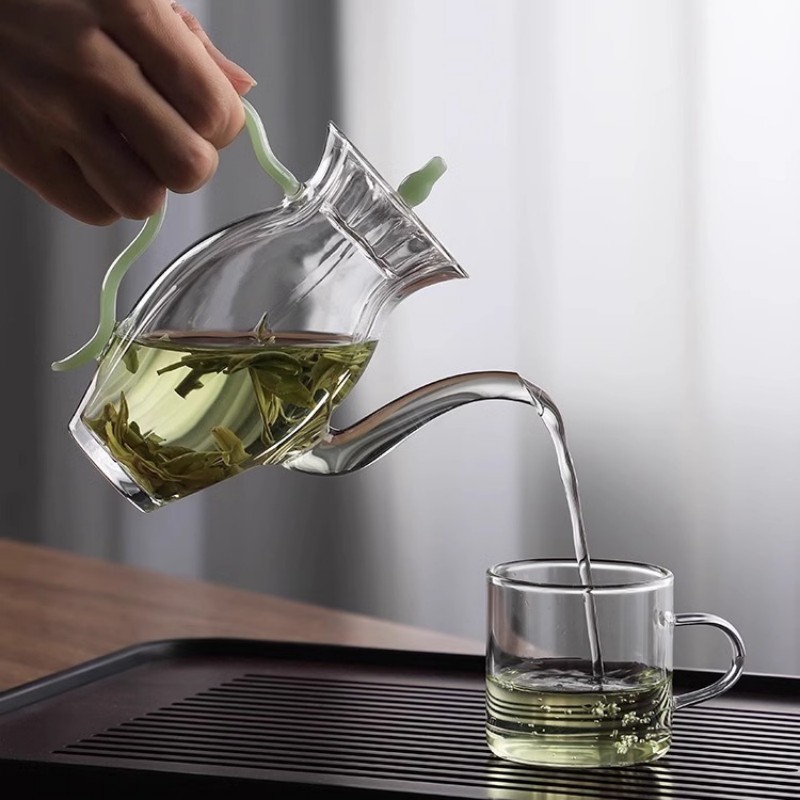 New Product Explosion High Temperature Glass Kettle Daffodil Teapot for Home Cold Tea Teapot Green Teapot Hand Handle Kettle