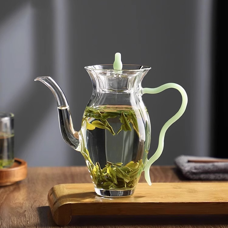 New Product Explosion High Temperature Glass Kettle Daffodil Teapot for Home Cold Tea Teapot Green Teapot Hand Handle Kettle