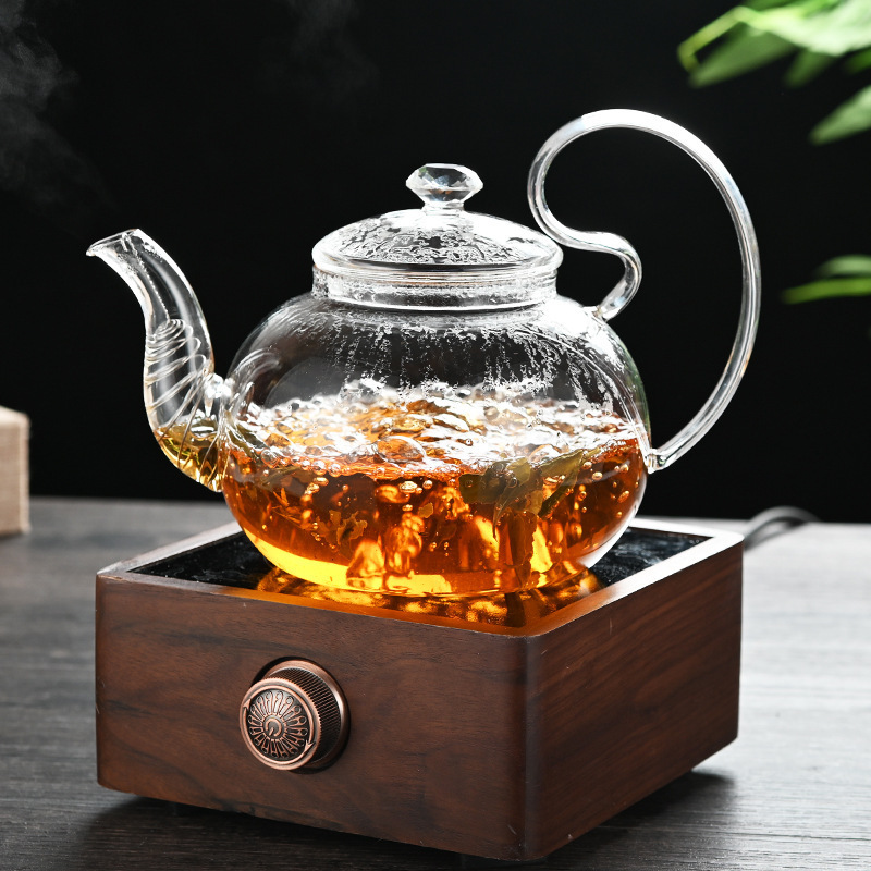 Home office brewing tea bubble tea heat-resistant large capacity high borosilicate glass pot