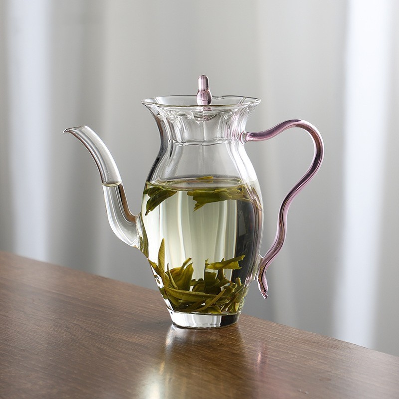 New Product Explosion High Temperature Glass Kettle Daffodil Teapot for Home Cold Tea Teapot Green Teapot Hand Handle Kettle