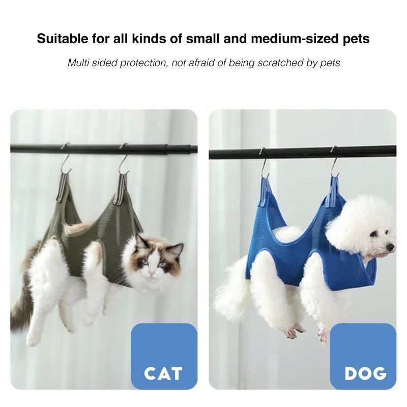 Polyester Pet Grooming Hammock Rubber Dog Grooming Tools with Pet Grooming Accessories For Dogs Cats Nail Trimming