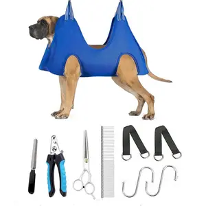 Polyester Pet Grooming Hammock Rubber Dog Grooming Tools with Pet Grooming Accessories For Dogs Cats Nail Trimming