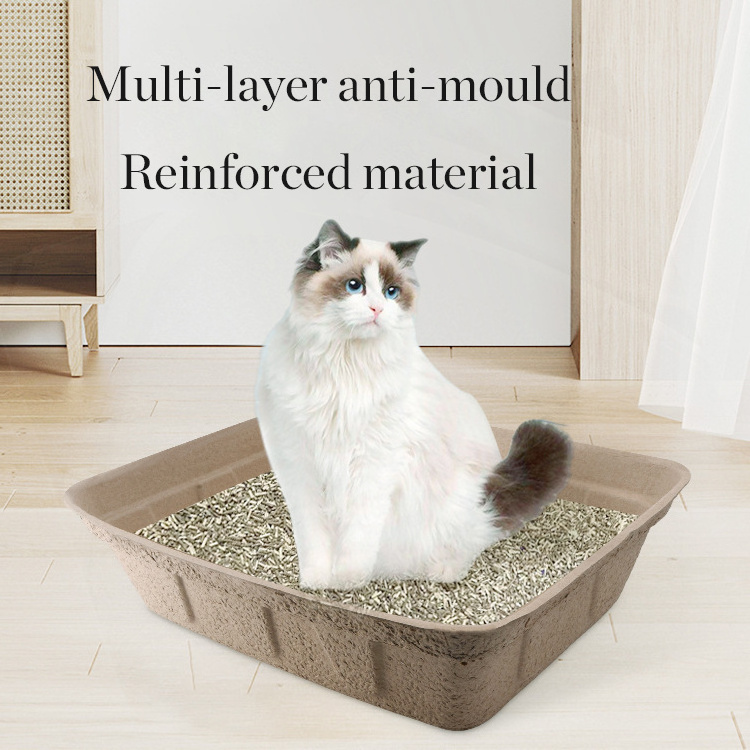 Pet Supplies Cat Travel Portable Paper Litter Box Eco Friendly Disposable Water Repellent Biodegradable Cat Litter Box