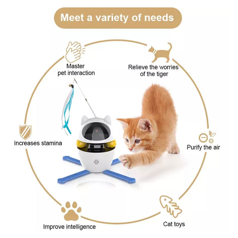 Electric Automatic Cat Teasing Stick Toy Pet Cat Toy Accessories with Pet Laser Pen For Pet Small Animal