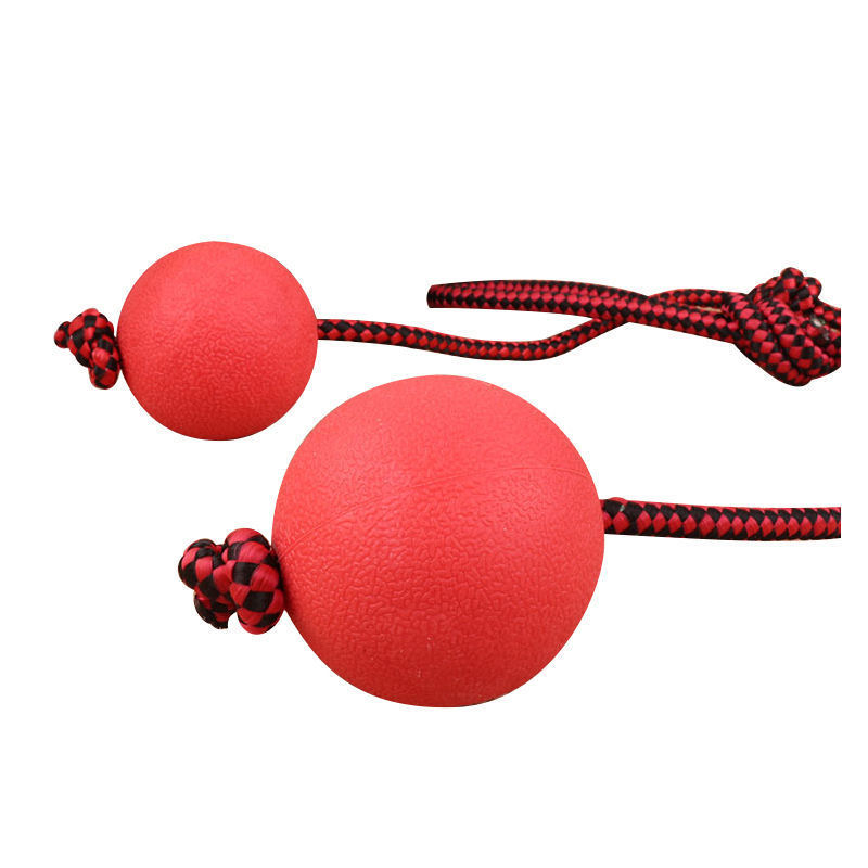 Pet Bite Molar Ball Solid Dog Rubber Ball Durable Interactive Chew Training Rope Ball Dog Teeth Cleaning Chew Toy