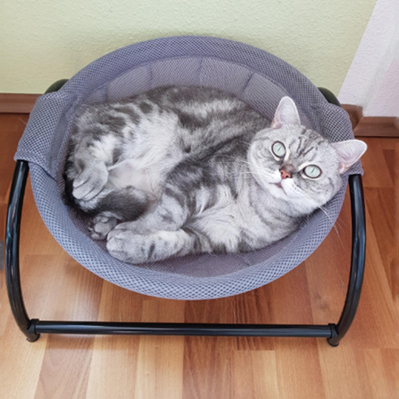 Wholesale Custom Free Standing Round Breathable Pet Bed Cat Hammock Cat Nest Removable And Washable Pet Bed