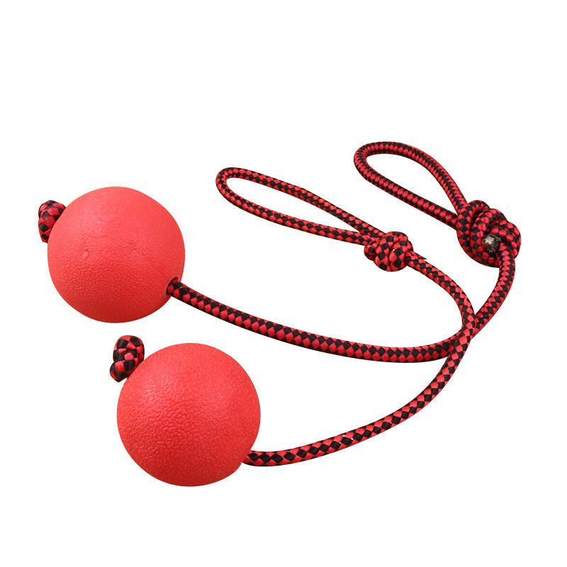 Pet Bite Molar Ball Solid Dog Rubber Ball Durable Interactive Chew Training Rope Ball Dog Teeth Cleaning Chew Toy