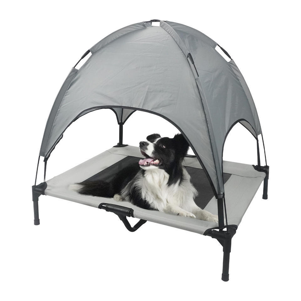 Wholesale Outdoor Travel Detachable Portable Camping Dog Beds Pet Elevated Pet Bed With Canopy