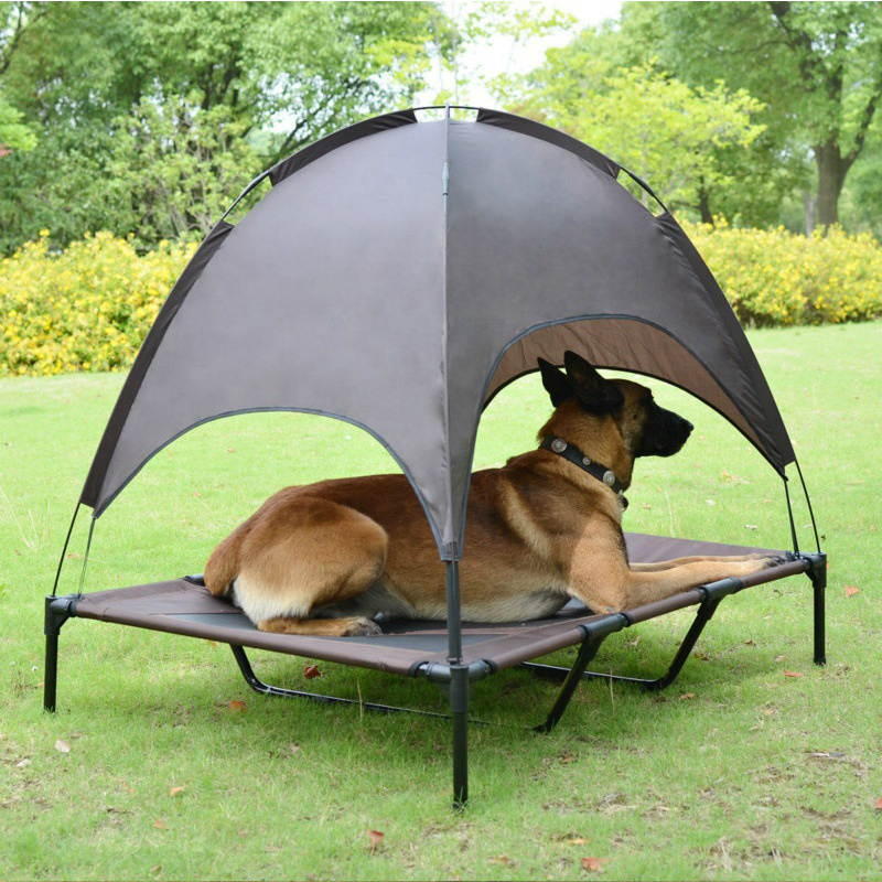 Wholesale Outdoor Travel Detachable Portable Camping Dog Beds Pet Elevated Pet Bed With Canopy