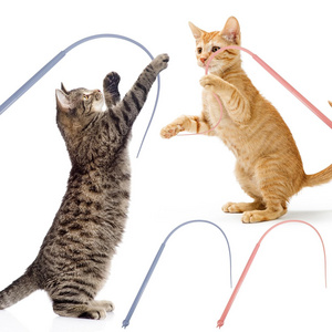 Wholesale Silicone Tail Teaser Interactive Rope Cat Toy Mouse Tail Cat Stick Toy Silicone Cat Wand Toy