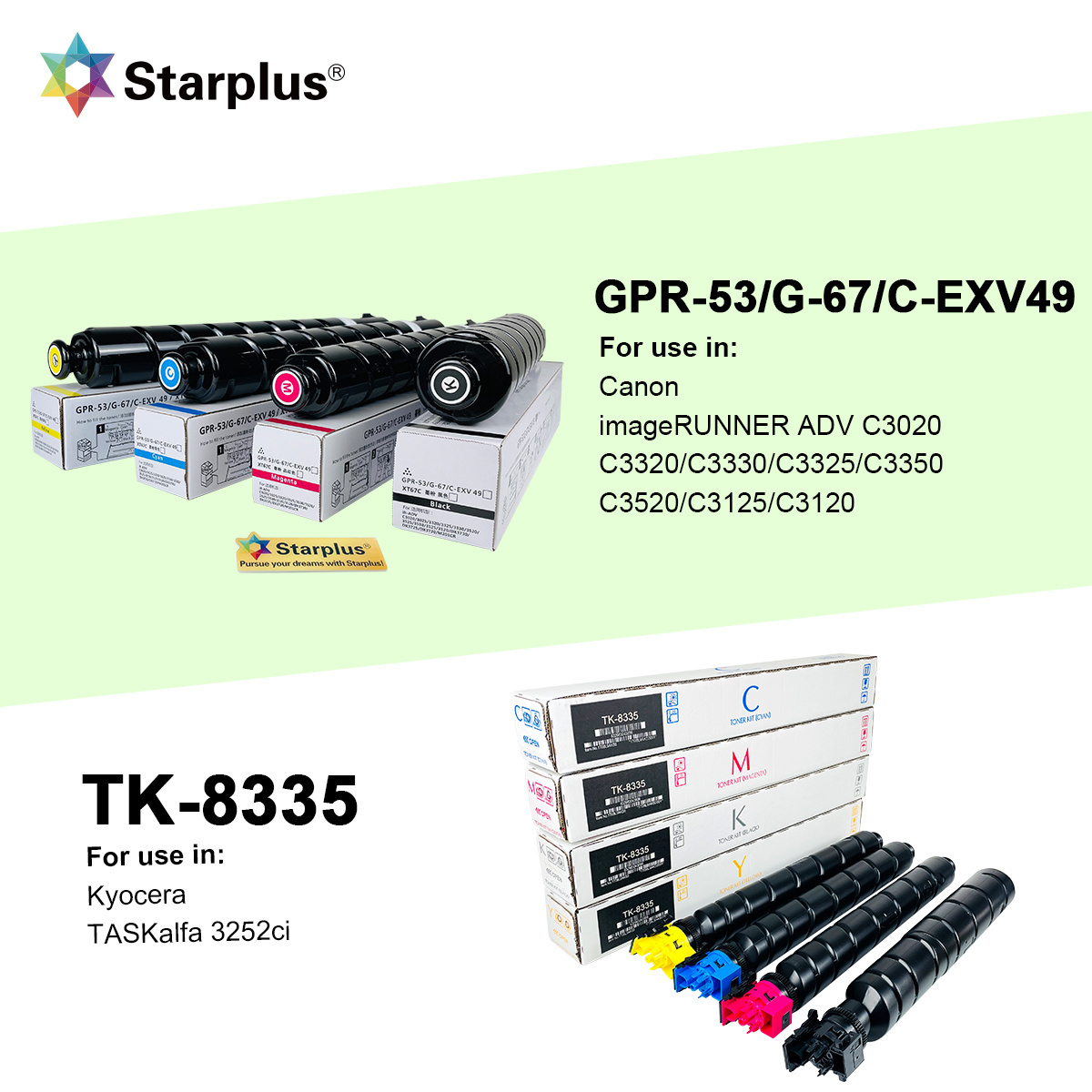 Hot sale original compatible  toner cartridges for konica minolta for canon for xerox for kyocera for sharp copier machine