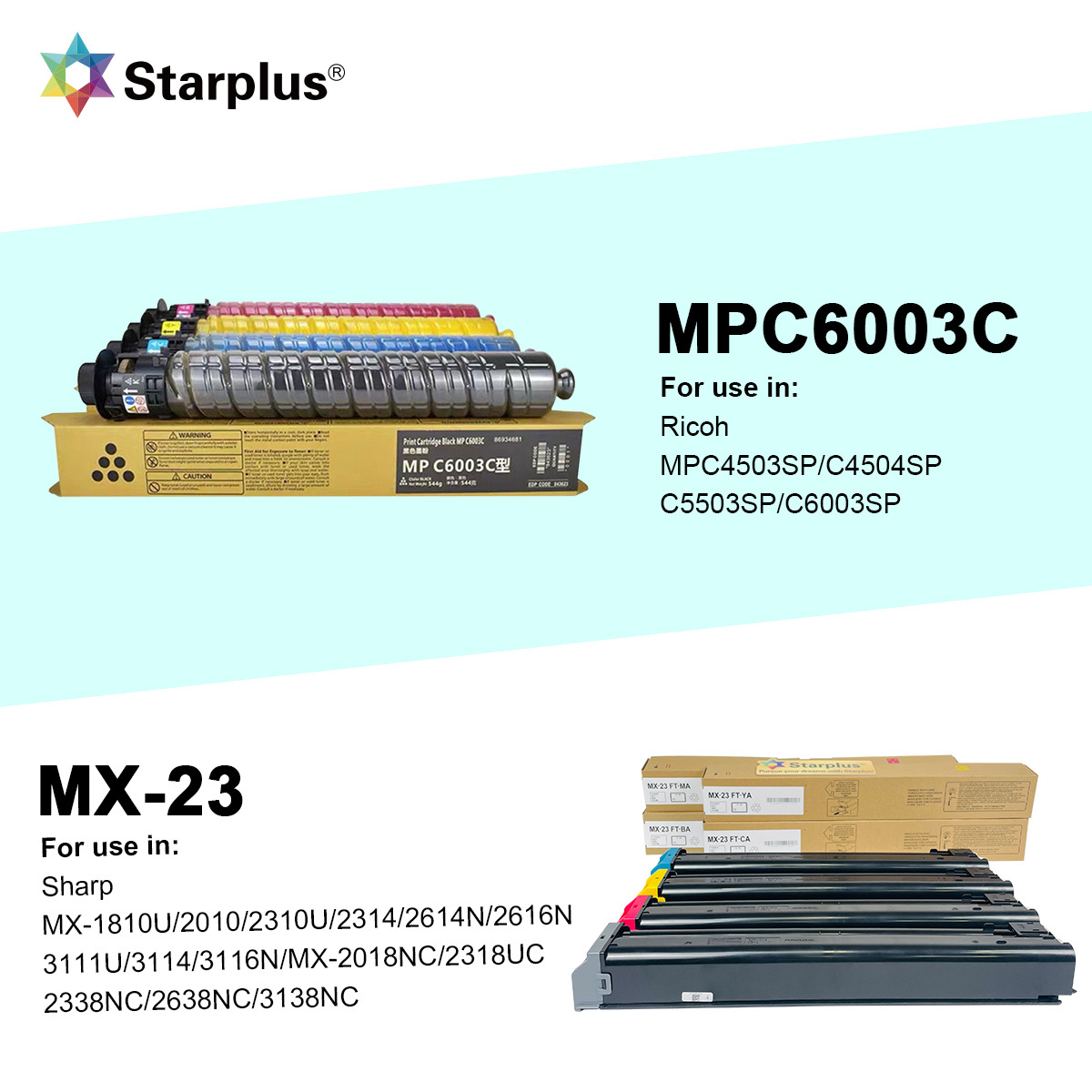 Hot sale original compatible  toner cartridges for konica minolta for canon for xerox for kyocera for sharp copier machine