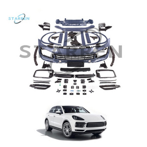 High Quality Front Bumper Pp Material Car Bumper Turbo Style BodyKit Body Kit For Porsche Cayenne 9y0 9YA 2018+