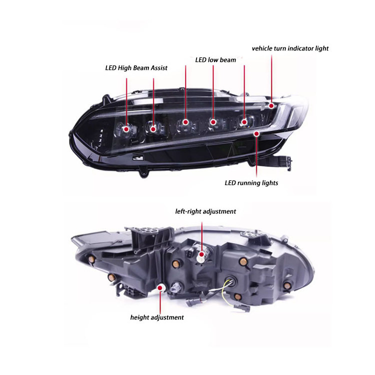 Headlight assembly    Retrofit Led Lens Headlamps  2018-2022 Accord Headlights for Honda