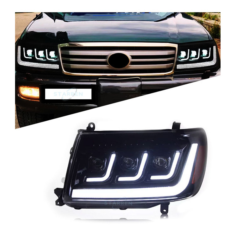 Lc100 LED headlight kit 1998-2007 headlight assembly 4700 retrofit lights plug and play for toyota landcruiser