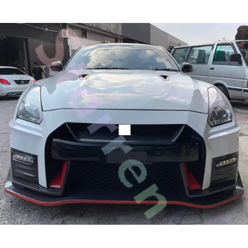 1:1 2017 Version Nismo Style Front Bumper Half Carbon Fiber Bodykit  Body Kit For Nissan GTR R35