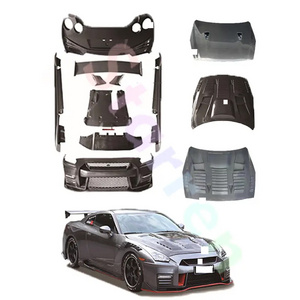 1:1 2017 Version Nismo Style Front Bumper Half Carbon Fiber Bodykit  Body Kit For Nissan GTR R35