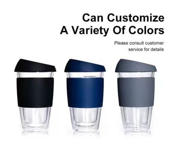 Silicone Reusable Coffee Cup New Customized Creative Hebei Travel Mugs with Lid Promotional Eco Friendly Custom Glass Glassware