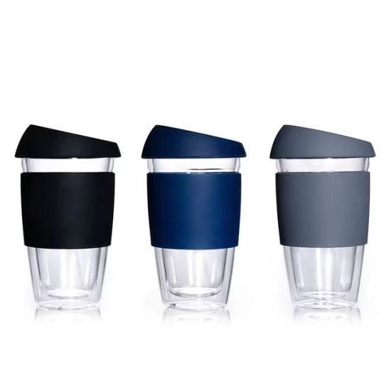 Silicone Reusable Coffee Cup New Customized Creative Hebei Travel Mugs with Lid Promotional Eco Friendly Custom Glass Glassware