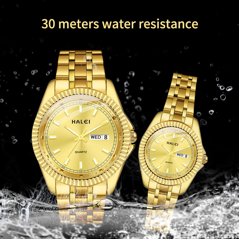 STAR RUDDER 583ML stainless steel band wrist watch,folding buckle watch set for women,gold quartz watches luxury