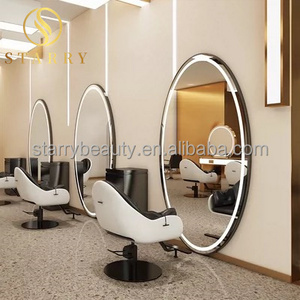 Salon stations with drawer hairdressing double sided mirror salon makeup station