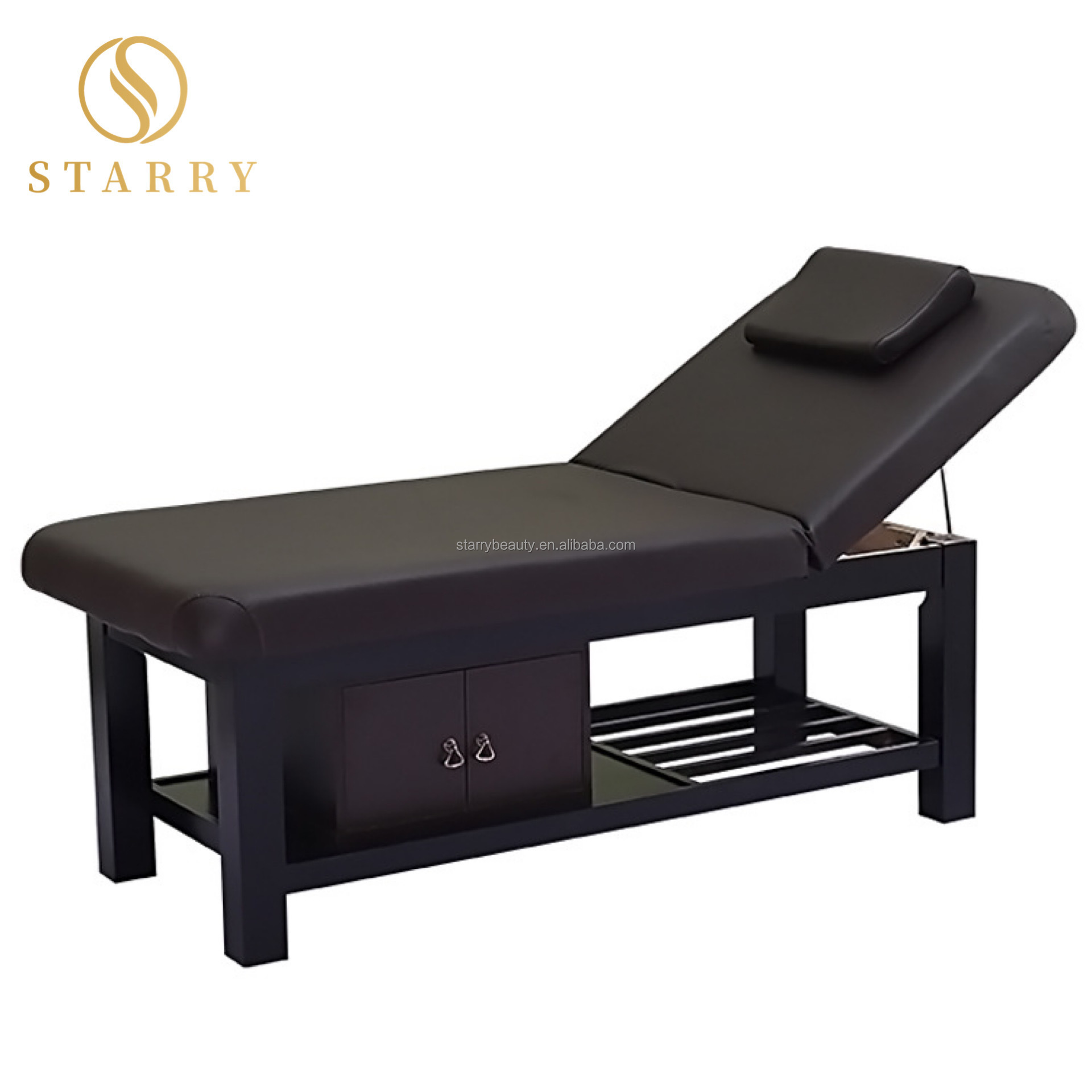 Adjustable Professional Modern Physical Therapy Treatment Thai Wood Spa Beauty Salon Facial Massage Table Bed for Sale