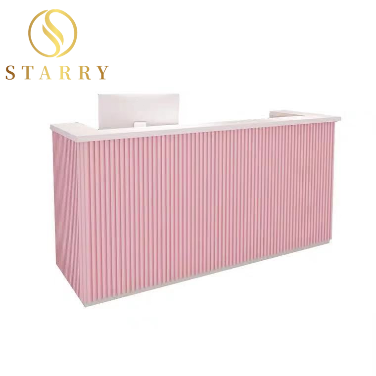 Customized modern minimalist front desk counter hairdresser beauty salon reception desk counter