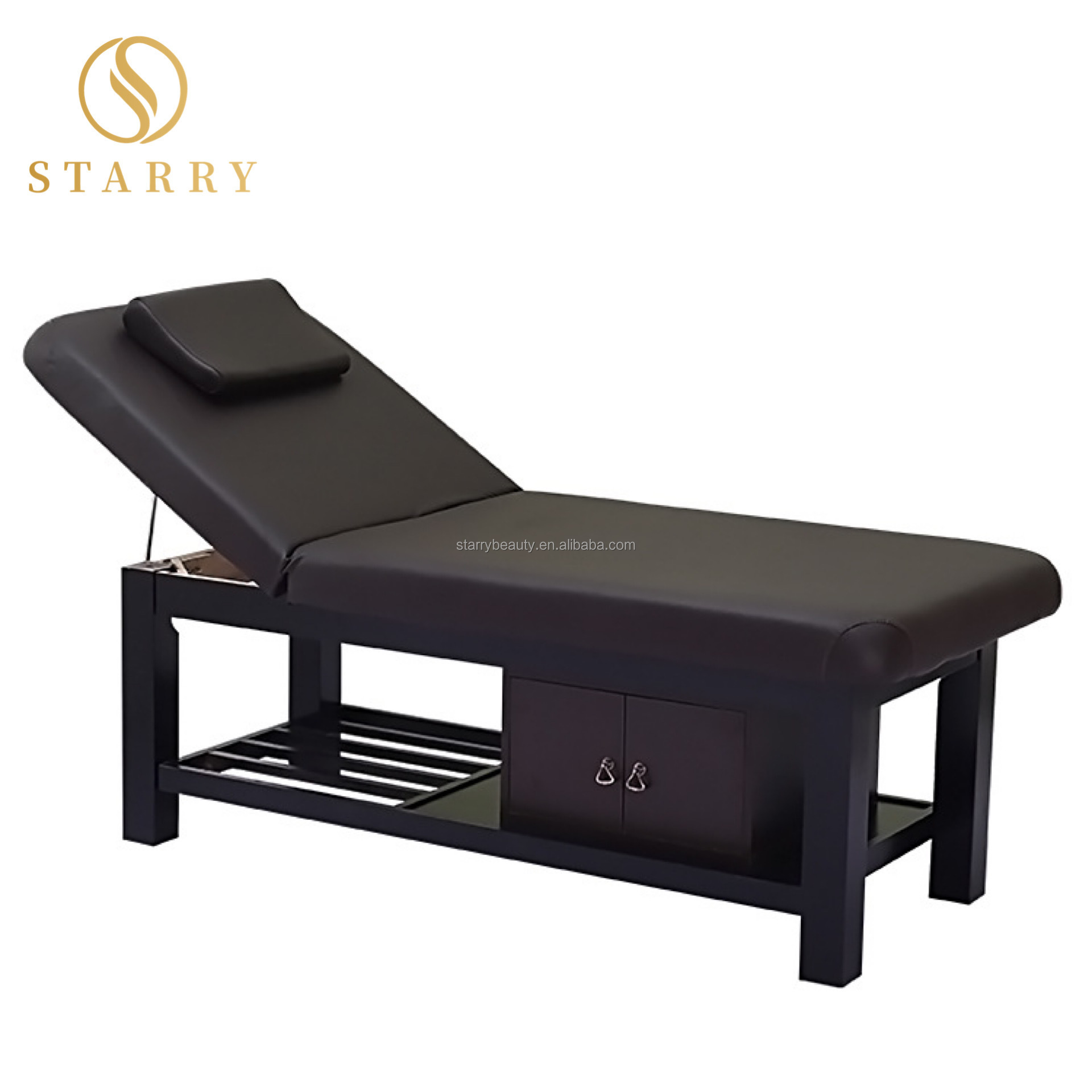 Adjustable Professional Modern Physical Therapy Treatment Thai Wood Spa Beauty Salon Facial Massage Table Bed for Sale