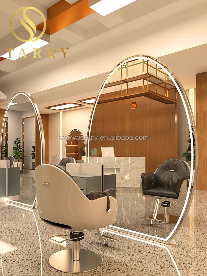 Salon stations with drawer hairdressing double sided mirror salon makeup station