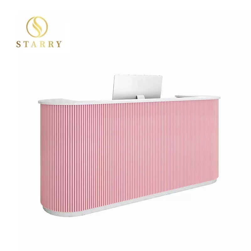 Customized modern minimalist front desk counter hairdresser beauty salon reception desk counter