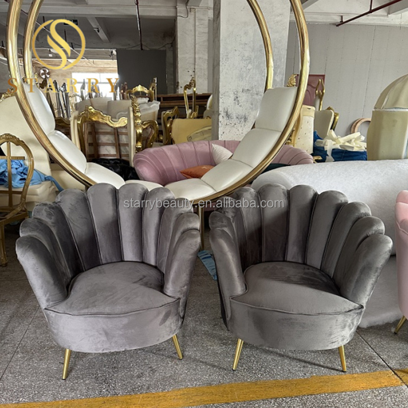 hair salon furniture waiting sofa pink and white waiting chair