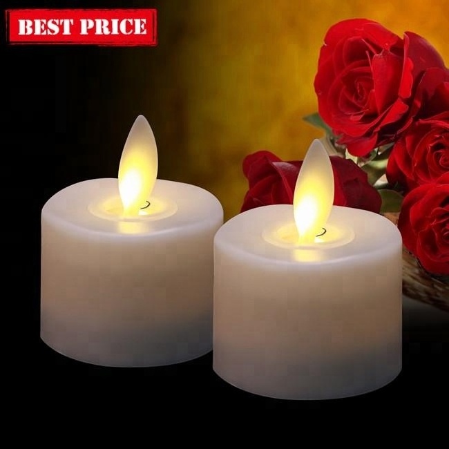 hot sale Battery operated flickery flameless plastic LED tealight candle