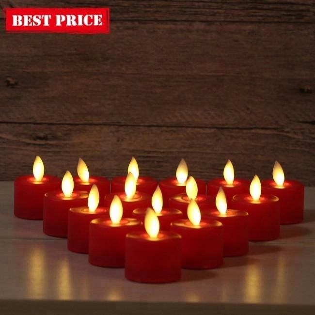 hot sale Battery operated flickery flameless plastic LED tealight candle