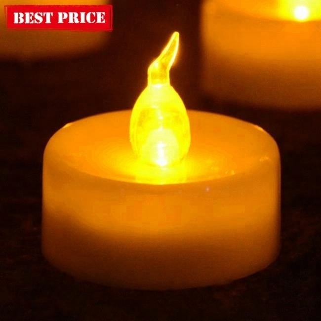 hot sale mini battery operated flickery flameless plastic LED tealight candle set of 20