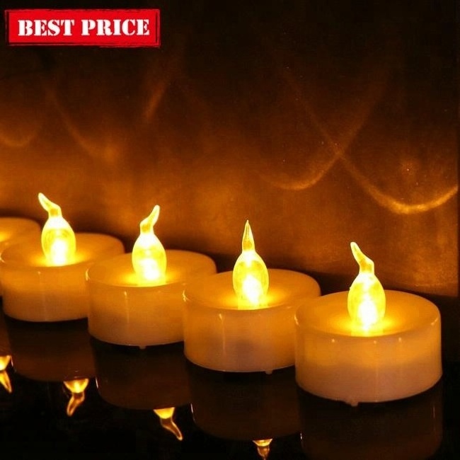 hot sale mini battery operated flickery flameless plastic LED tealight candle set of 20