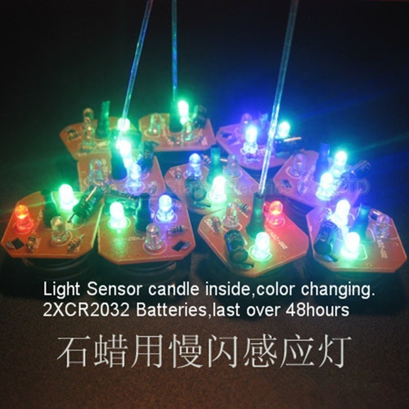 LED device for light sensor color changing wax led candle